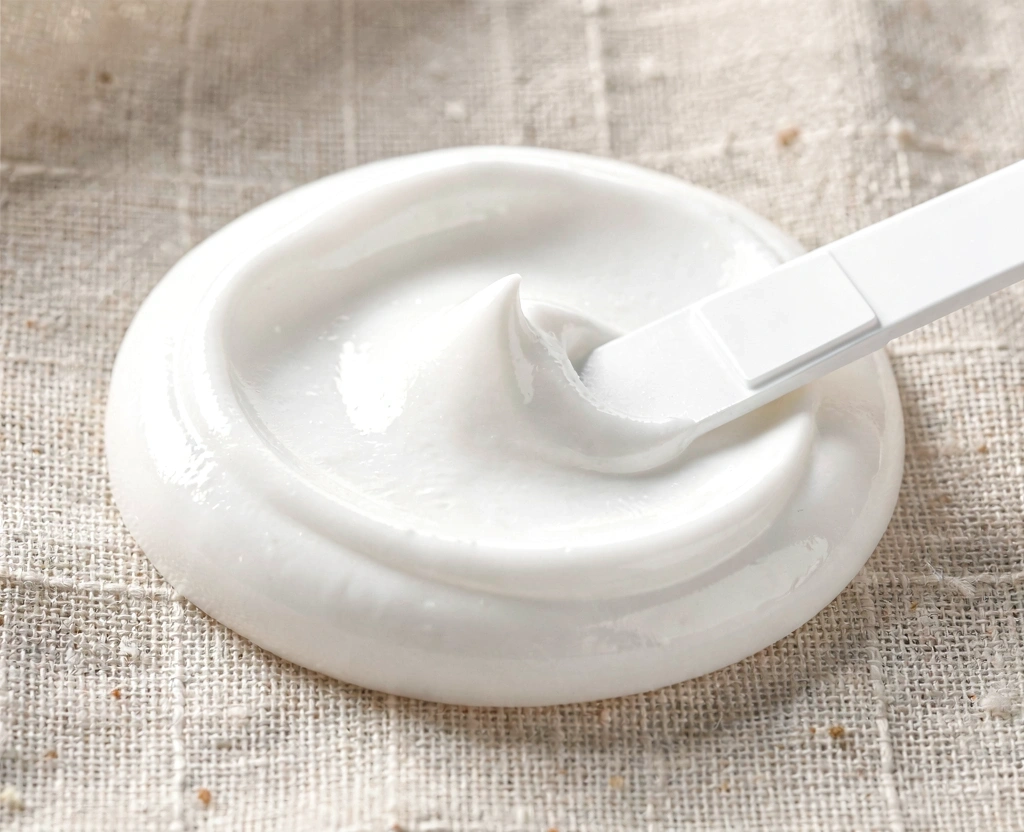 Detailní textura pleťového krému